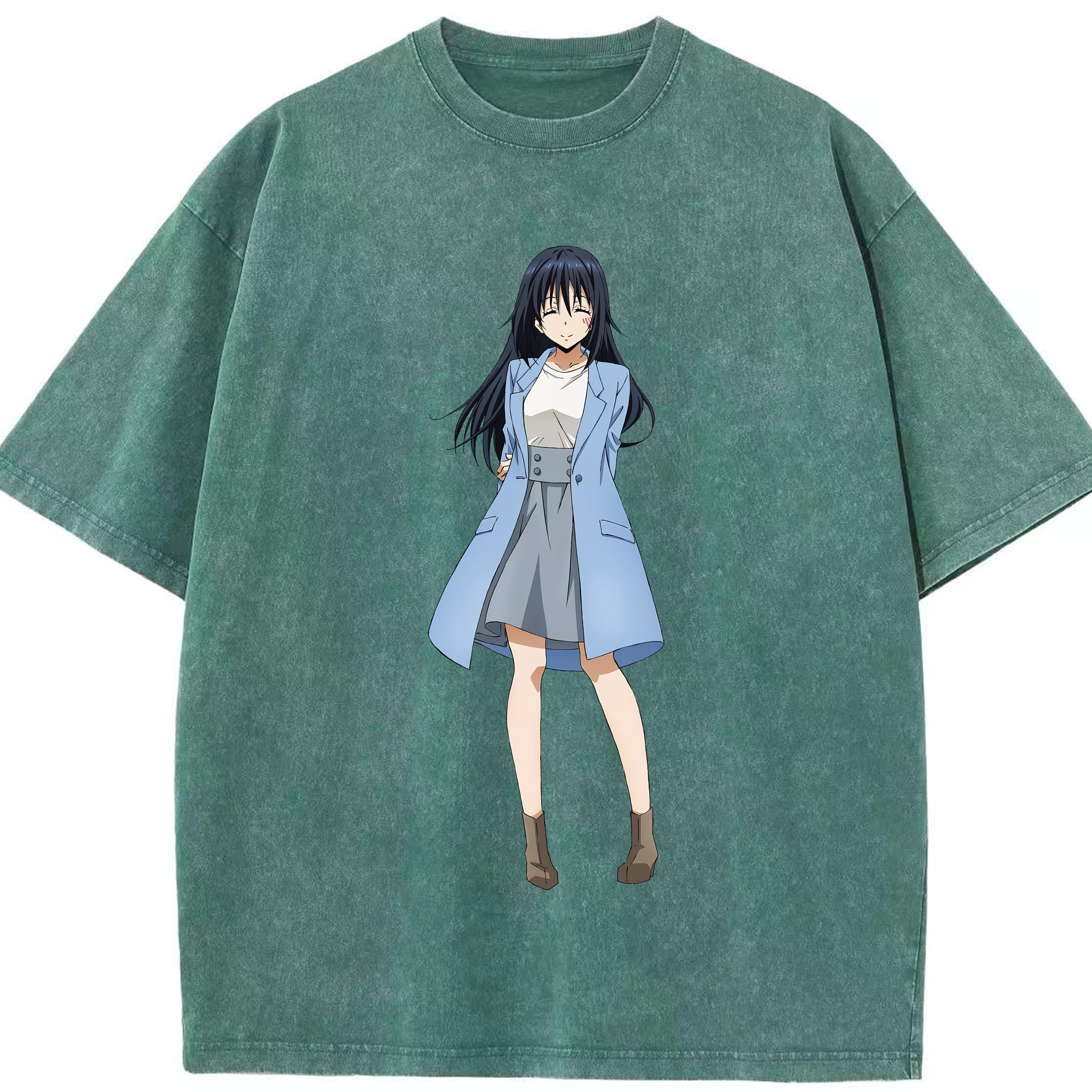 （画像用） 転スラ Regarding Reincarnated to Slime 綿100% ヴィンテージ風 半袖Tシャツ（フロントプリント）